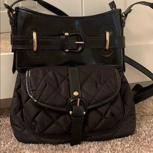 Burberry Black Quilted/Patent Leather Crossbody